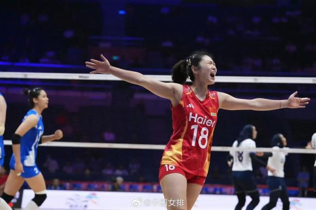 亚锦赛：中国女排3-0伊朗夺两连胜 稳步前进锁定胜局