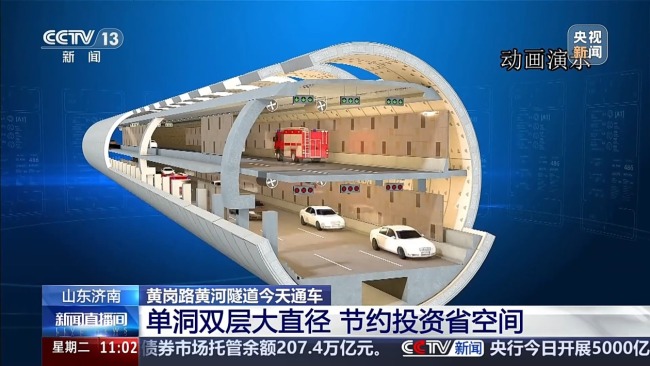 国内首条！黄岗路黄河隧道今日通车 5分钟穿越黄河