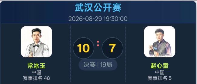 常冰玉夺冠激动落泪 斯诺克新星闪耀武汉