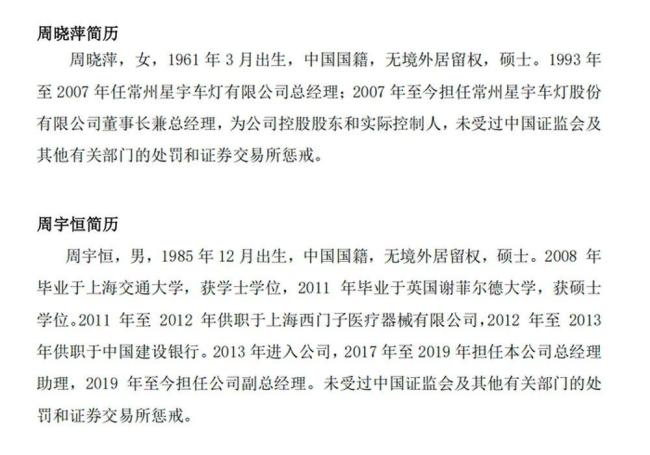 星宇股份年报写错副董事长年龄 信息更正声明发布