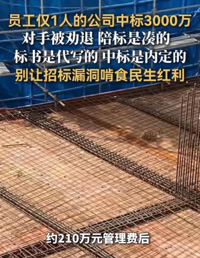员工仅1人的空壳公司中标3000万项目 戏法惊人的幕后真相