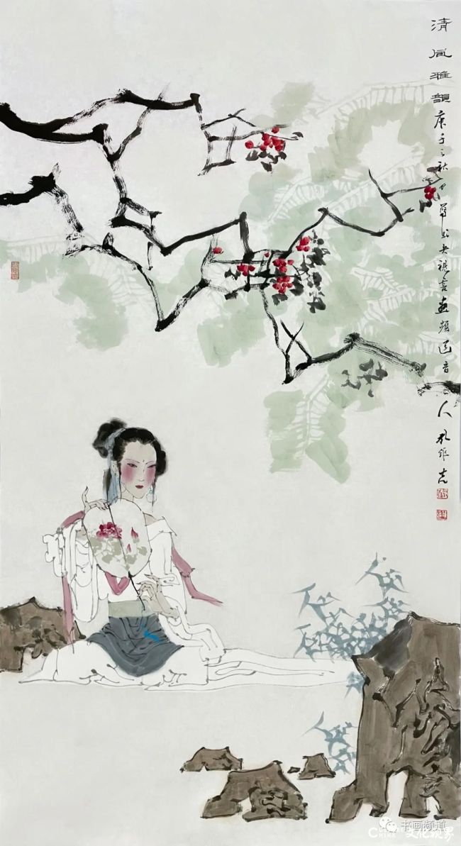 挥毫泼墨迎"大美之春"——著名画家孔维克于2021美术界春晚作品展播现