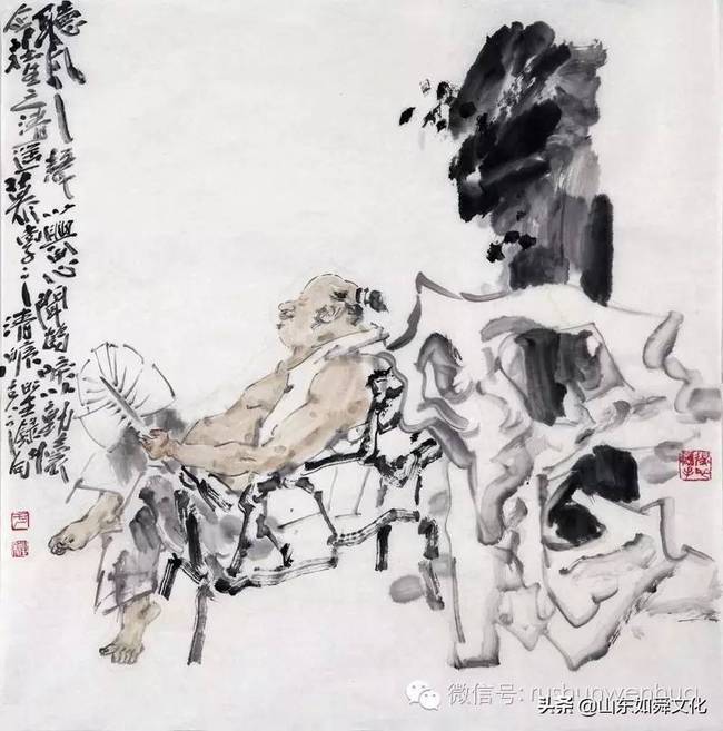 水墨酣畅气韵生动赏读著名画家于新生的写意水墨人物画