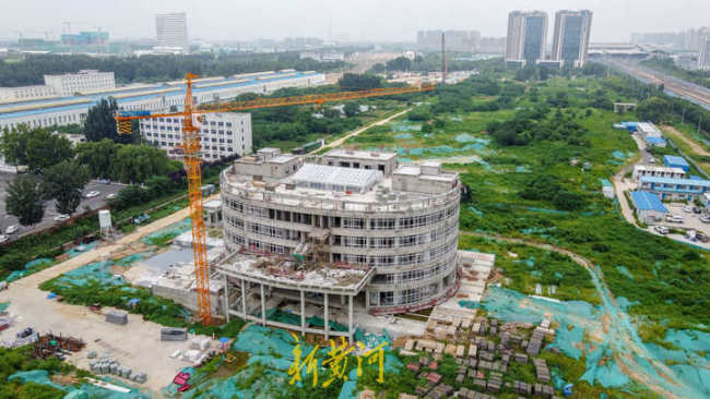 济南西城医院主体建筑已封顶，距济南西站仅1.5公里