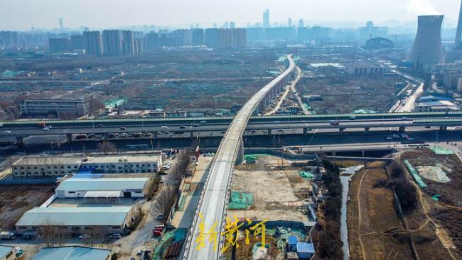连通济南两座车站胶济铁路至济青高铁黄台联络线雄姿初现