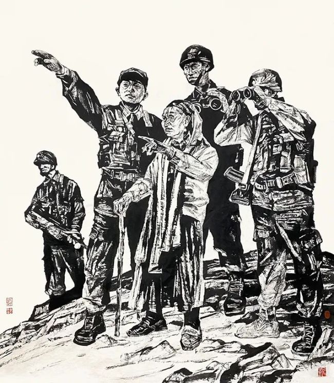 守望相助 众志成城——著名画家殷会利军民团结主题创作谈-中华网山东