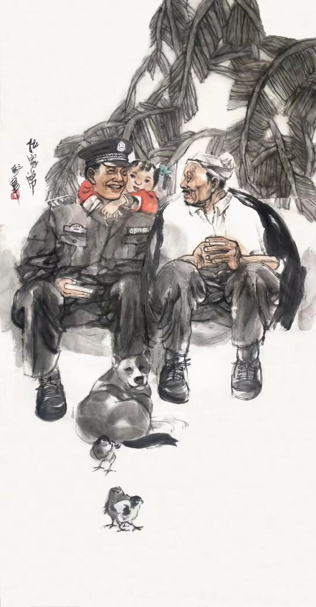 警察画家李冬图片