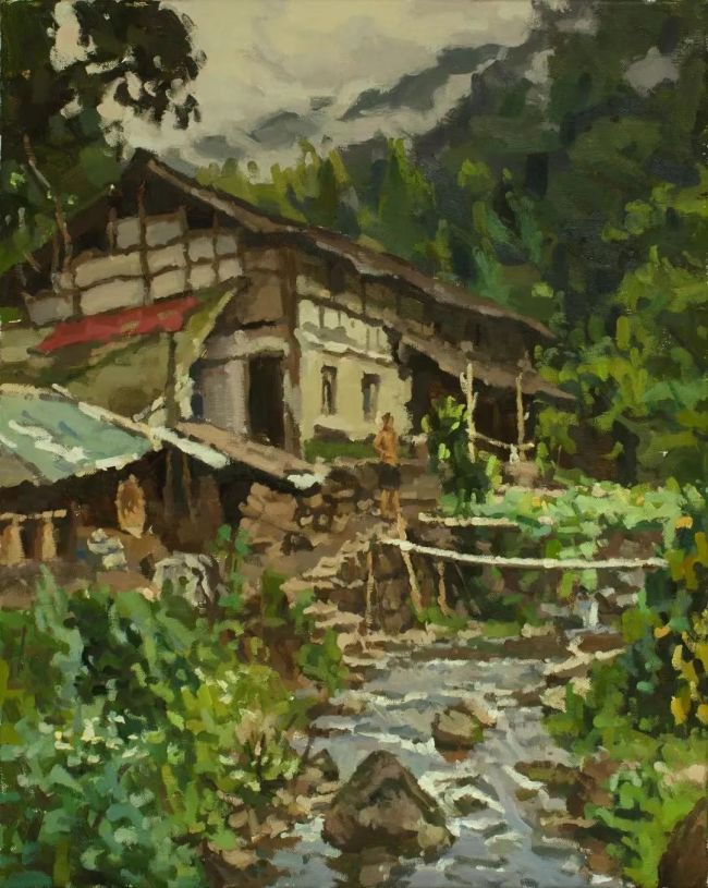 《楠溪人家》(来源:温州晚报 戴卓蕾  陈芊羽)画家简介程治国,1978年