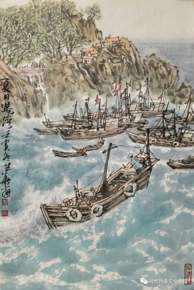 逆势飞扬,看著名画家徐生华笔下海洋的万般姿态_山东站_中华网