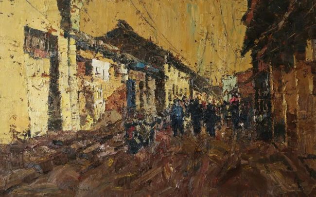 胡强丨一个忧悒型的油画家，描绘着随风飘散的“老街”