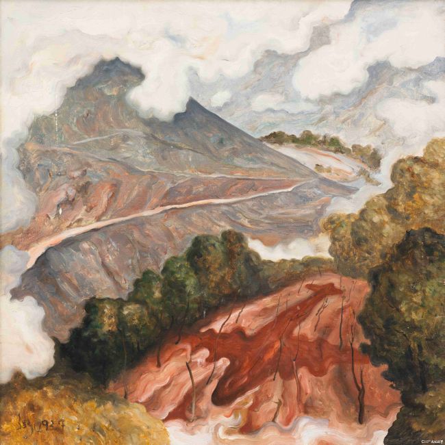 飞机降落 48cmX48cm 1993 布面油画.jpg