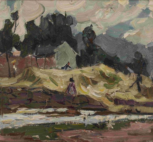 雨欲来 1980 25cmX26cm 纸本油彩.jpg