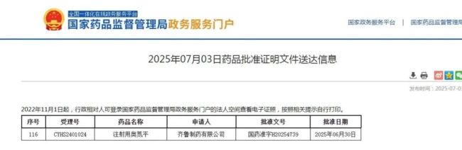 国内首个奥氮平粉针制剂获批上市，齐鲁制药醒可®填补急性激越治疗空白