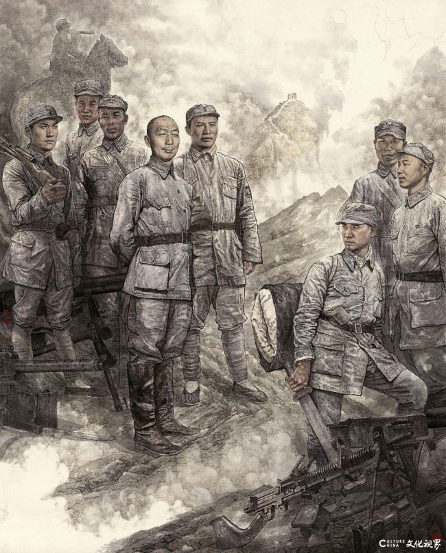 《冀中烽火》 纸本设色 240x200cm 2015年.jpg