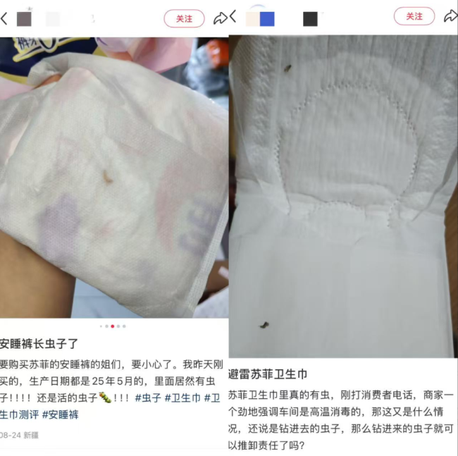 天天3·15 | 苏菲卫生巾再陷“虫患”风波!多次塌房背后,品牌信任度几近清零