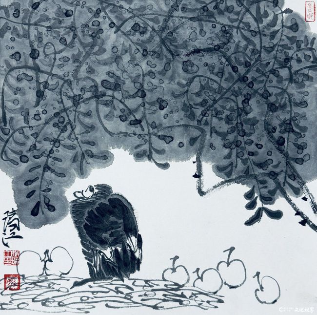 【DeepSeek谈艺】姚瑞江·花鸟画丨用枯润浓淡的笔墨，写就“物我相融”的生命长歌