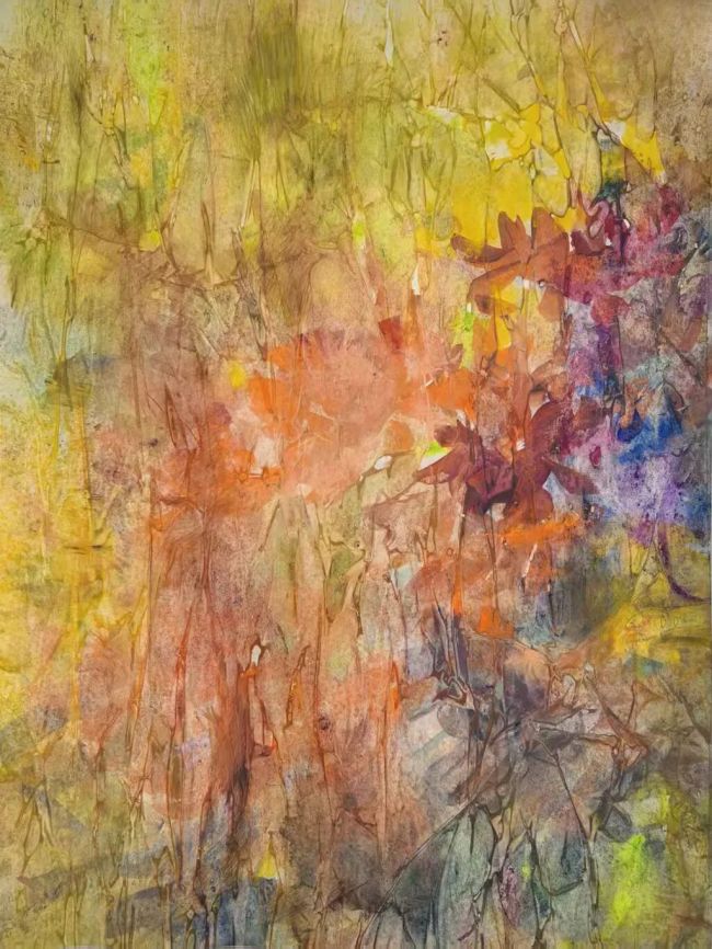 杜华·彩墨画 | 静谧含蓄中流淌着温情，传递出对生命坚韧与绚烂的赞颂