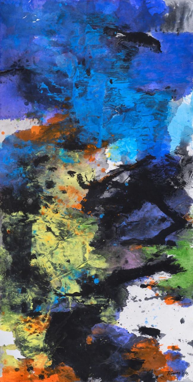 唐承华 | 以“有效失控”的创作状态，让自然的原始力量在画布上自由释放