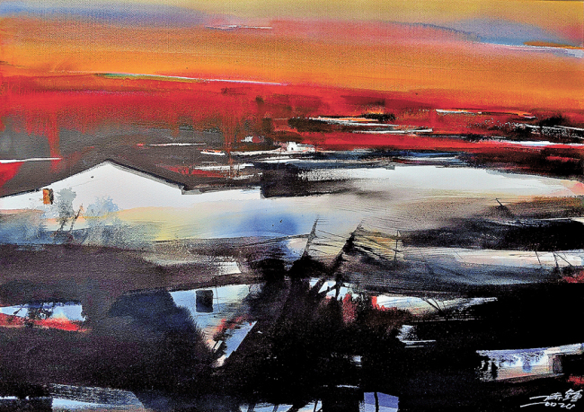 ●《西坑嶺的秋天》,79cm×109cm,2024年