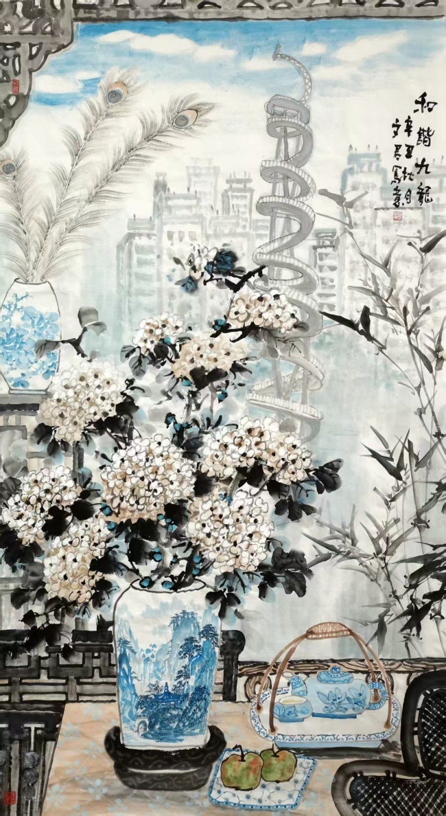 【DeepSeek谈艺】石文君笔下的花 | 笔墨落处，尽是生命的舒展与自在