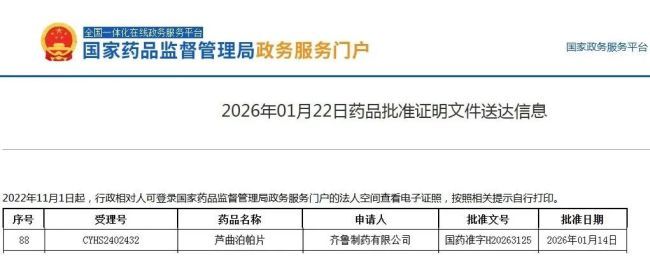 齐鲁制药芦曲泊帕片（佑欣诺®）获批上市，新一代升血小板药物为患者带来用药新选择