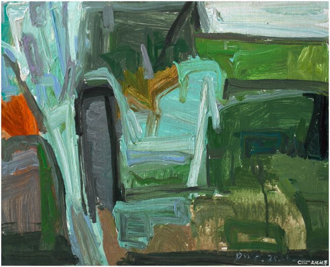 雨林绿意渐次铺陈，释放国画写意情怀——评潘闻丞西双版纳植物园写生油画