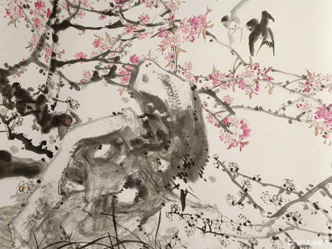 陈永锵先生《芳心不老》花鸟长卷局部2.jpg