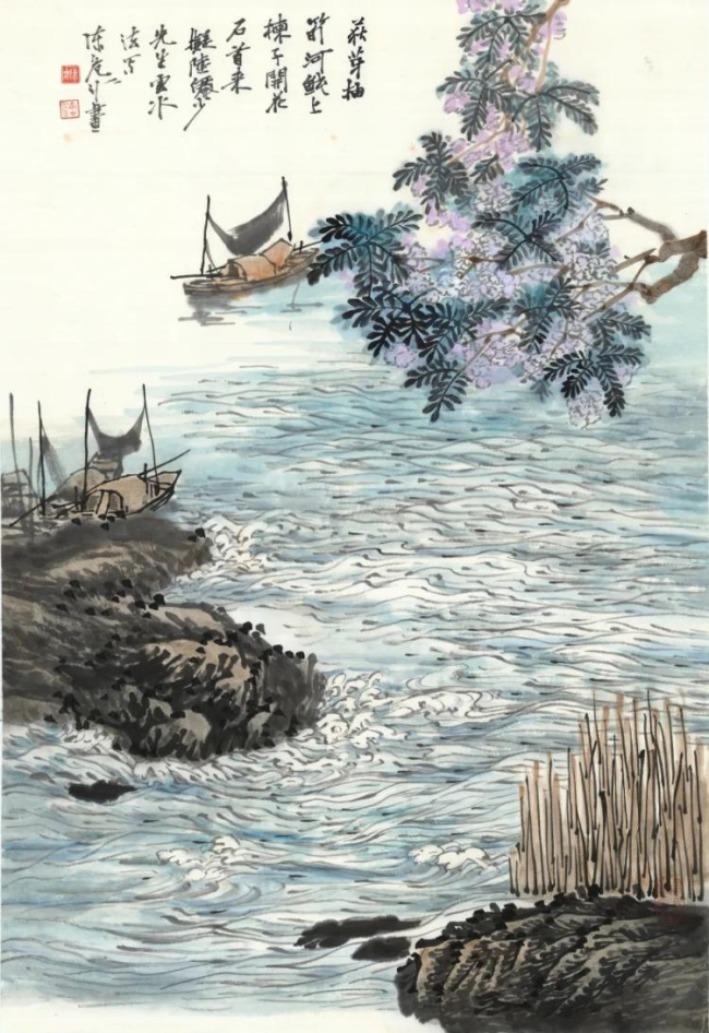 “回归自然，独抒性灵——陈危冰田园诗意画展”昨日在绍兴诸暨市开幕