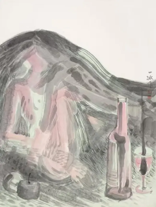 范一冰·彩墨画丨借一纸清宁笔墨描摹都市心底深藏的万般情绪