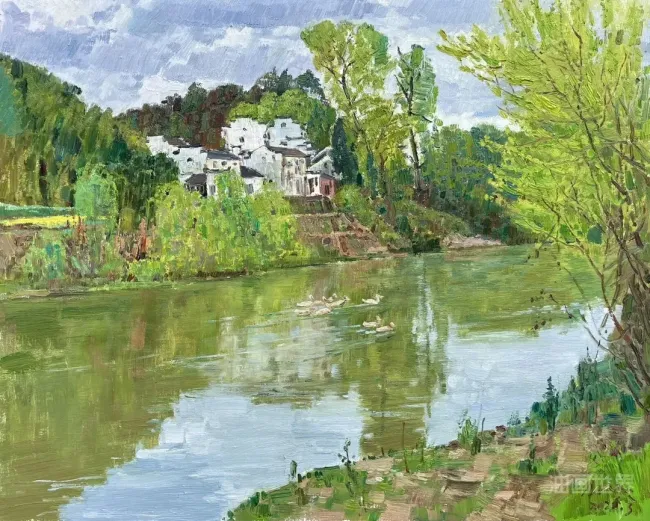 王嵬·婺源春日写生丨一抹鲜绿，推开了春天的窗棂