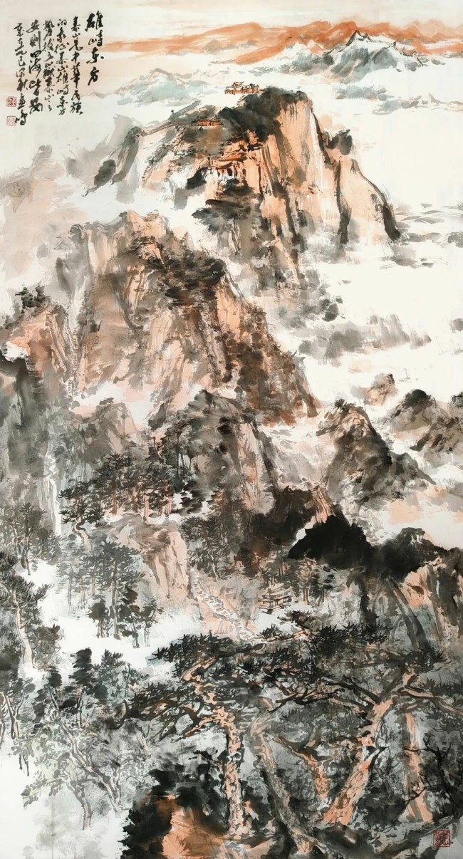 【DeepSeek谈艺】孟鸣·山水画 | 画面兼具广度与深度,方寸之间可见天地辽阔