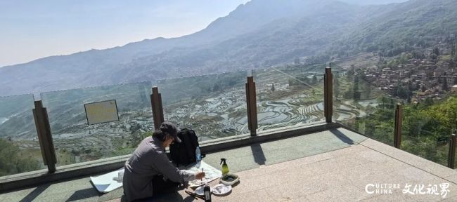 穷笔墨之妙,写梯田之魂——丁杰云南元阳梯田写生纪行