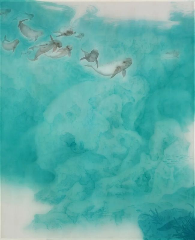 “苏韵新晖，春山可望——江苏中青年优秀美术家作品展” | 林聪文：自在游弋的江豚展现长江生生不息的和谐风貌