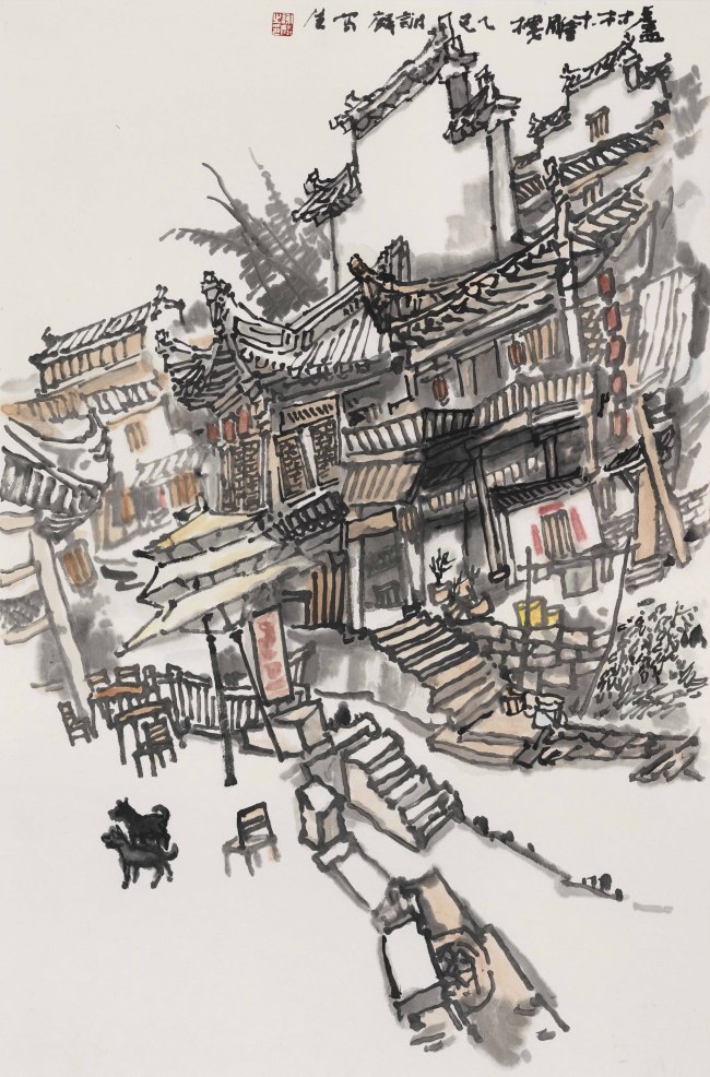 9，谢麟  木雕楼 69×46㎝  2025.jpg