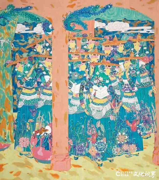 吴跃华 中国画《凤归南国》215x187cm.jpg