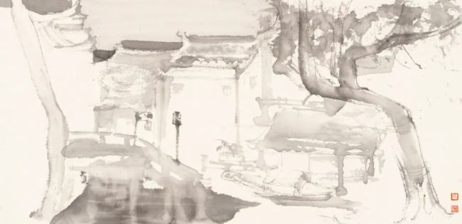 “清水玄墨——孙春龙山水艺术展”在山东画院美术馆开展，展期至6月30日