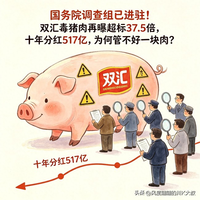 事态罕见！双汇发展子公司猪肉林可霉素超标37.5倍流入市场，国务院四部门挂牌督办，企业过往品控承诺再遭拷问