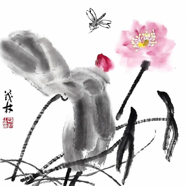 叶茂林·荷花小品 | 笔触清凉,绘尽荷间澄明心境