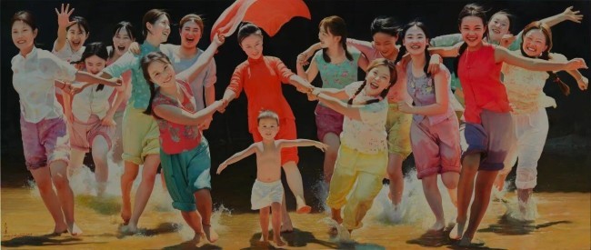 王沂东 | 以中国红塑造东方人文诗境,凭毕生丹青求索油画本真