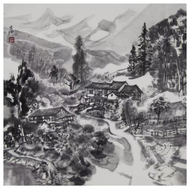 【DeepSeek谈艺】谌宏微 | 空灵超逸的山水画境