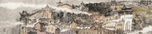 “势近云峰——中国国家画院贾荣志导师工作室写生画展”昨日在太原开幕，展期至5月15日