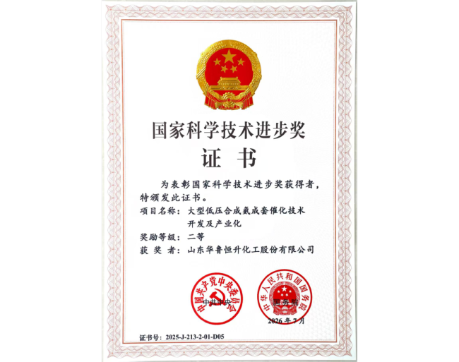 华鲁集团三项目分获国家科学技术进步奖二等奖及山东省科学技术进步奖一等奖、二等奖