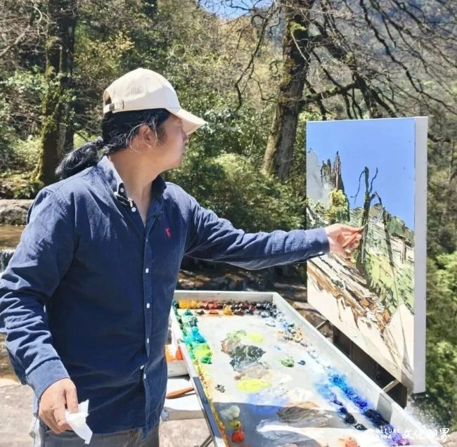 洪浩昌·油画写生 | 以刀笔刻写山峦筋骨，用色彩唤醒自然本真