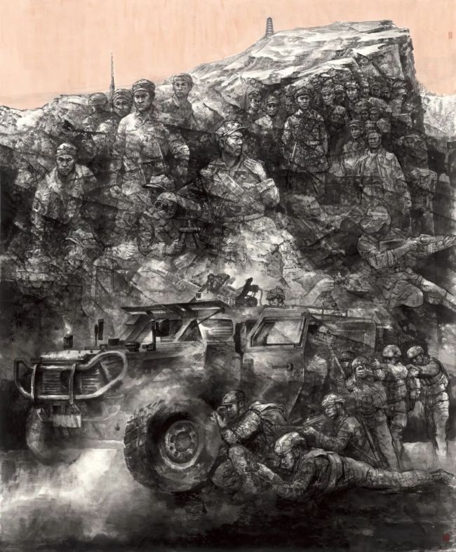 征程,230×200cm,中国画,夏荷生.jpg