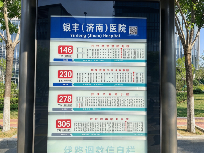 让一个站牌成便民标识——济南原“凤山路经十路”公交站点正式更名为“银丰（济南）医院站”