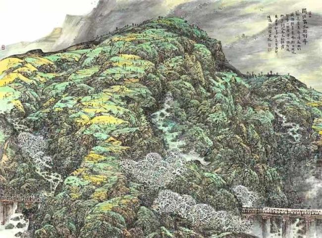 《开往春天的列车》国画 145x180cm 冯晓伟