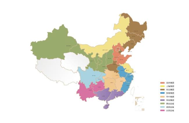 融创中国全国布局版图