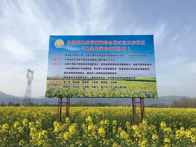 陕西省首个《油菜化肥定额施用技术规程》标准颁布实施