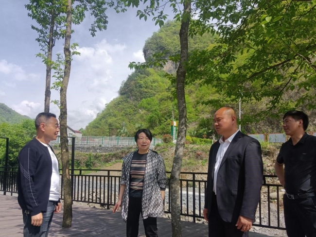 镇坪县统战部部长李俊到上竹镇调研