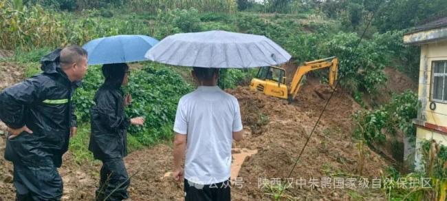 突发滑坡险情，朱鹮保护区管理局驻村干部防汛抢险显担当